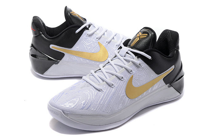 Nike Kobe A.D White Black Gold Basketball Shoes